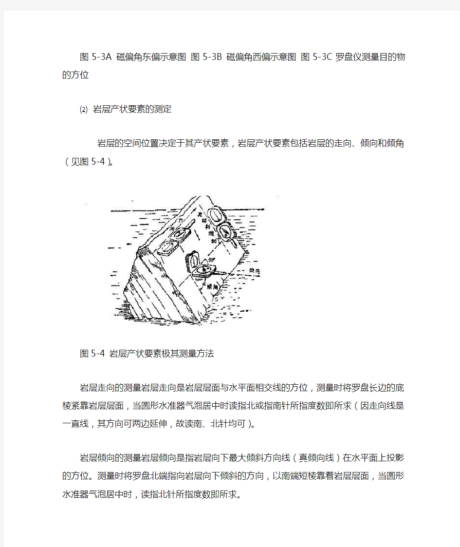 地质罗盘测量岩层产状要素