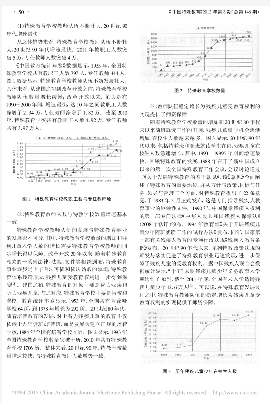 中国特殊教育学校教师队伍状况及地区比较