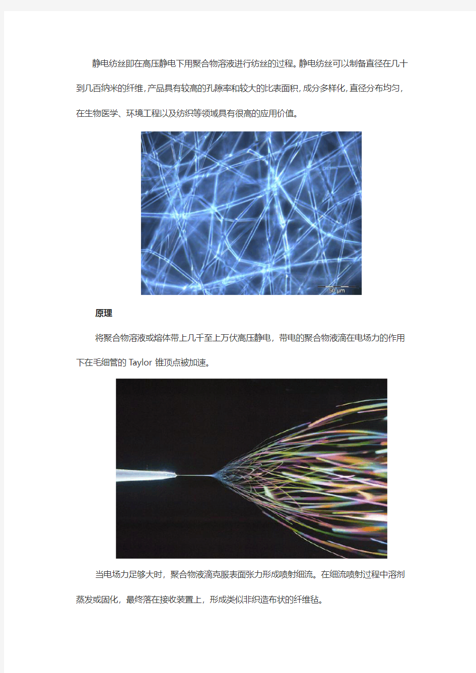 认识静电纺丝