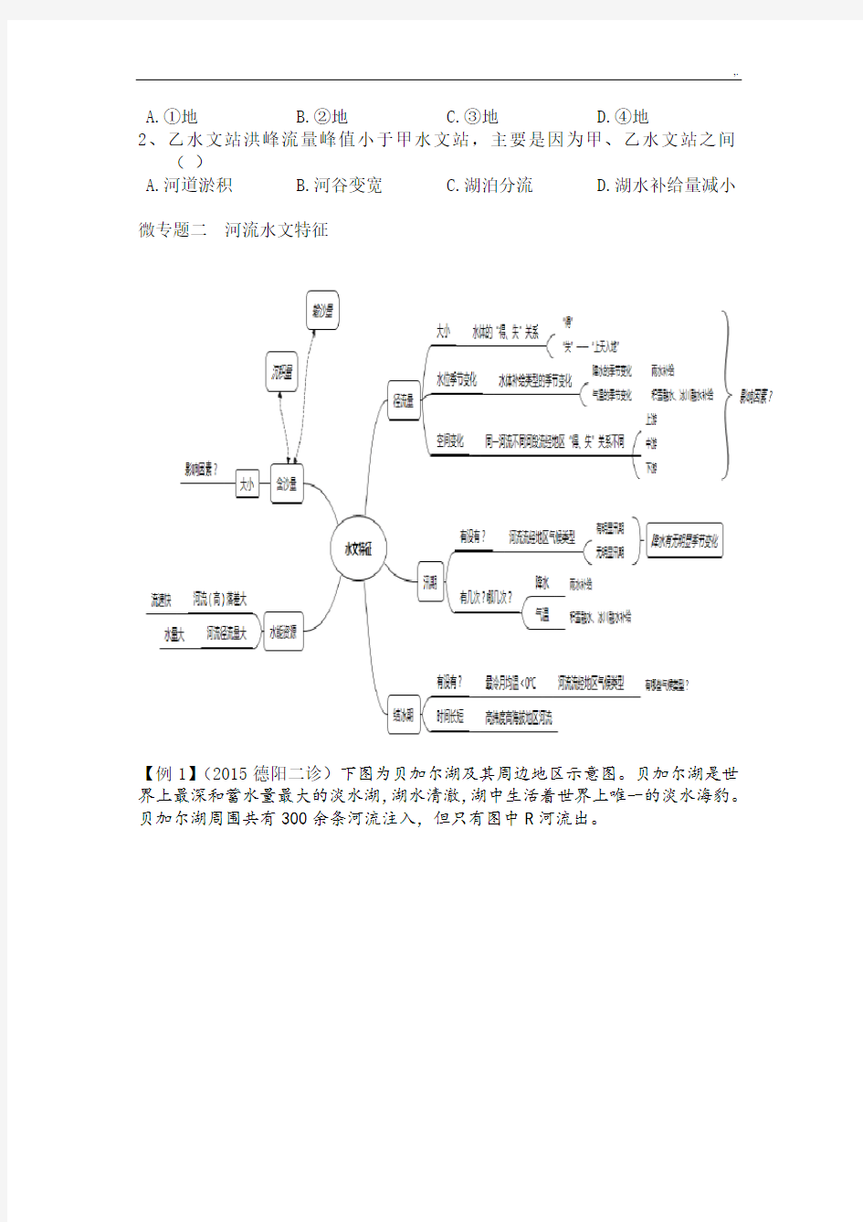 河流专业题材2018年度高考地理专项训练河流