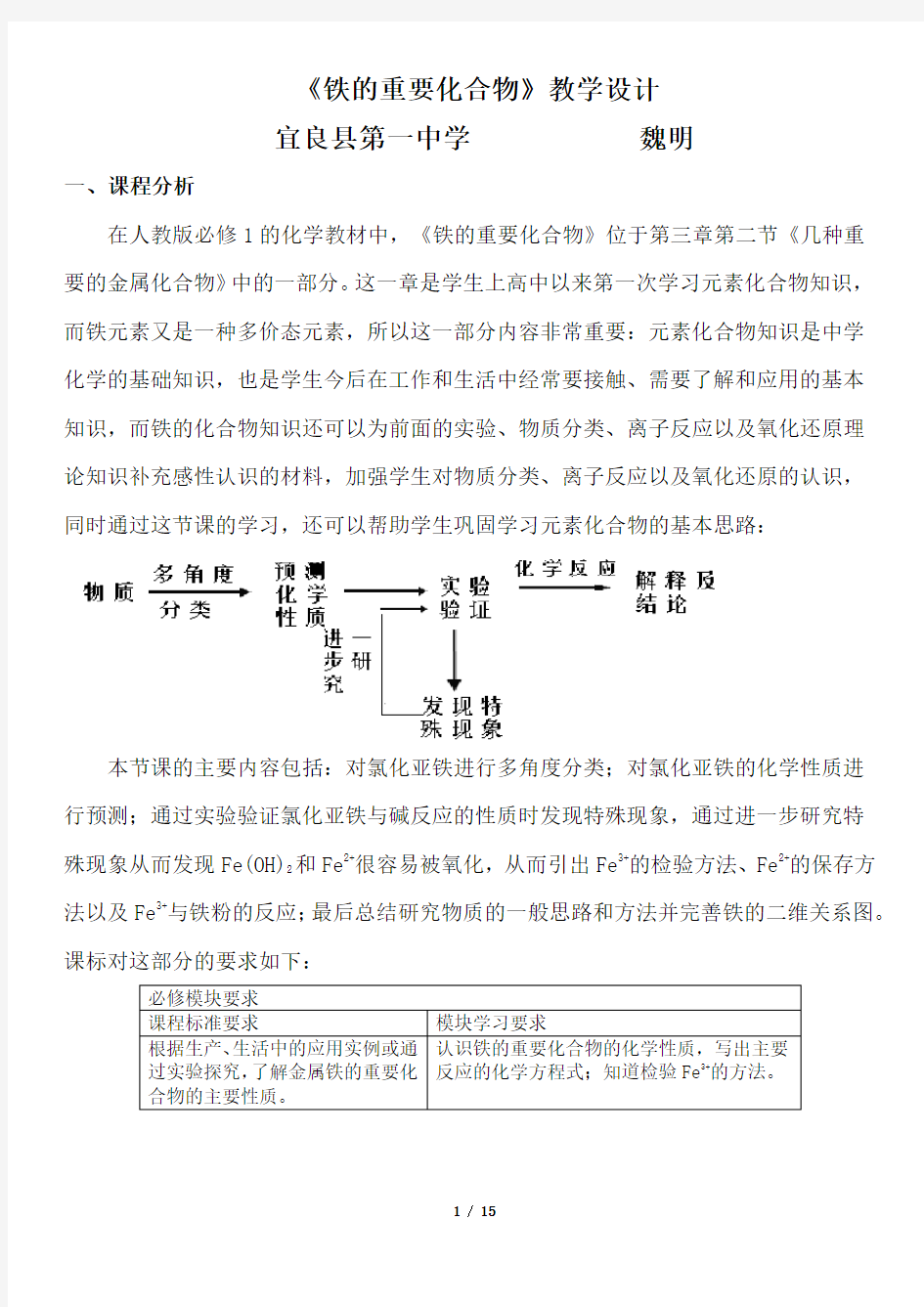 《铁的重要化合物》教学设计