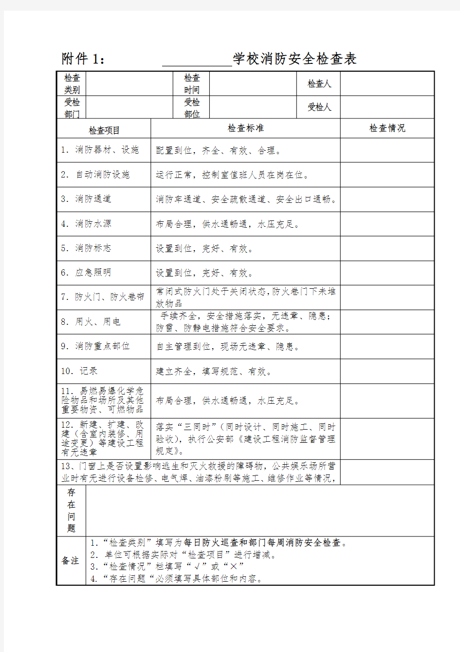 学校建立消防安全档案资料范本