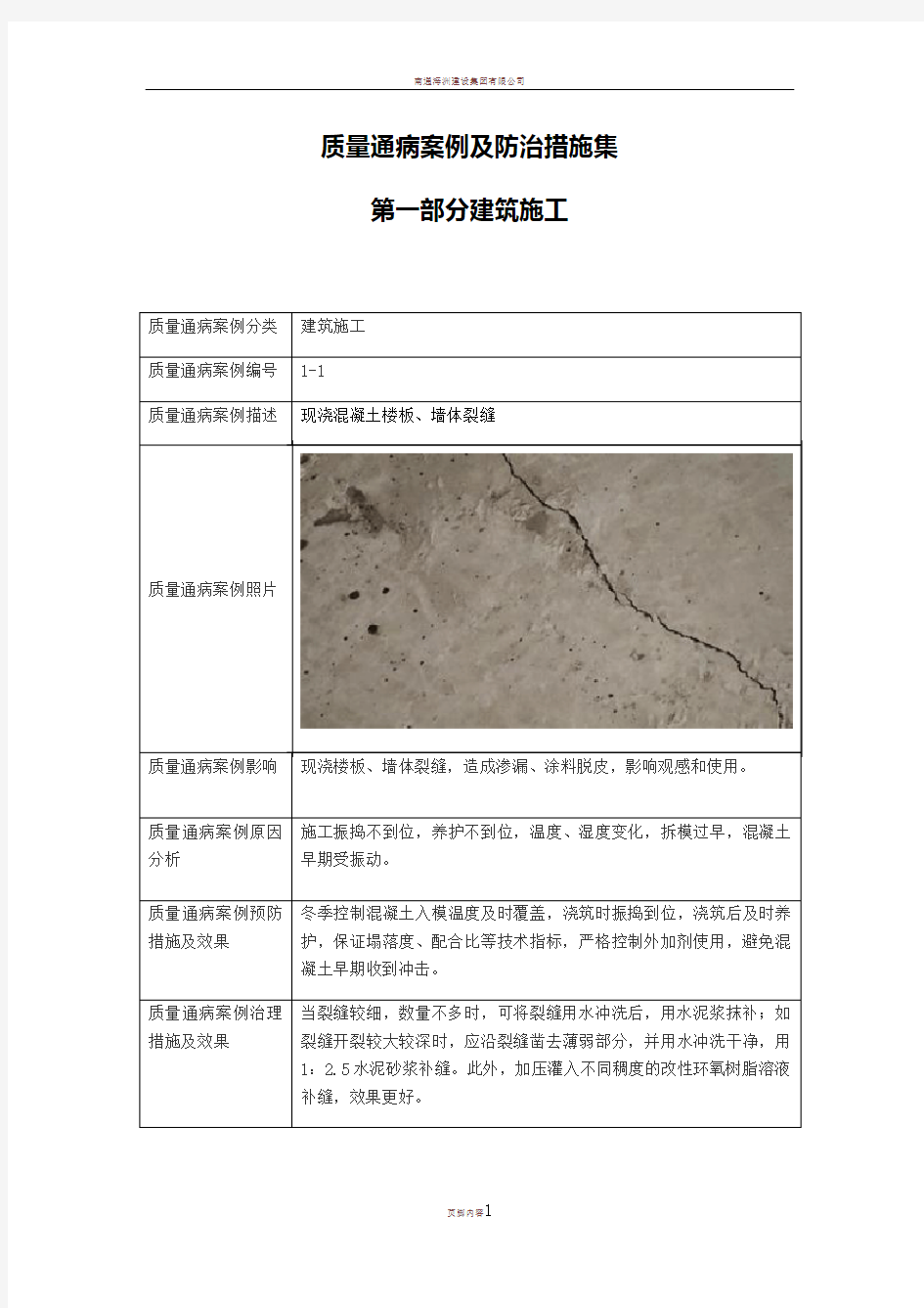 (建筑施工)质量通病案例及防治措施集