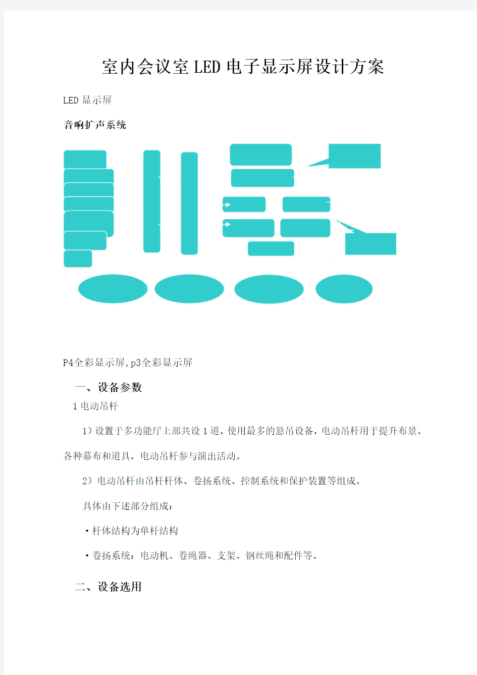 室内led会议室显示屏工程设计方案