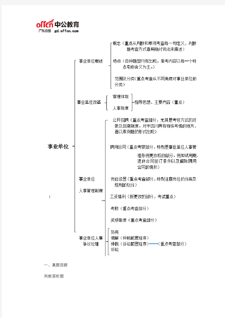 广东事业单位考试公共基础知识：事业单位常见知识梳理