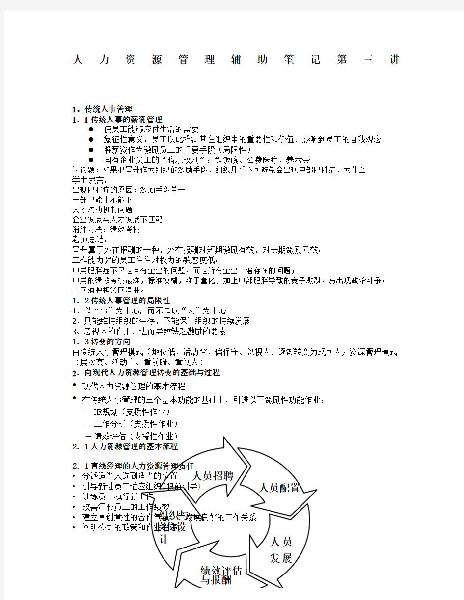 人力资源管理(第三讲)