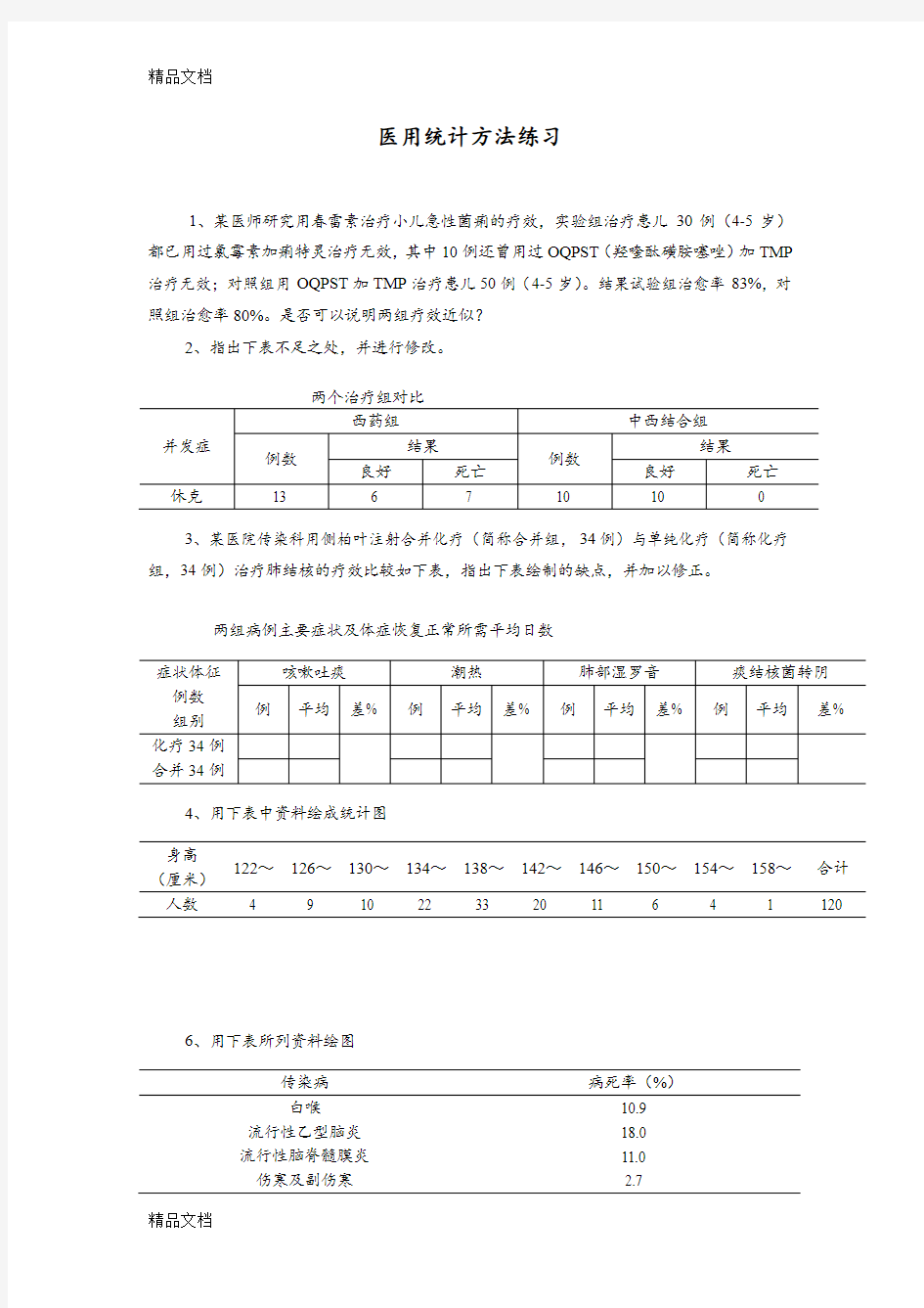 (整理)医学统计学实验指导.