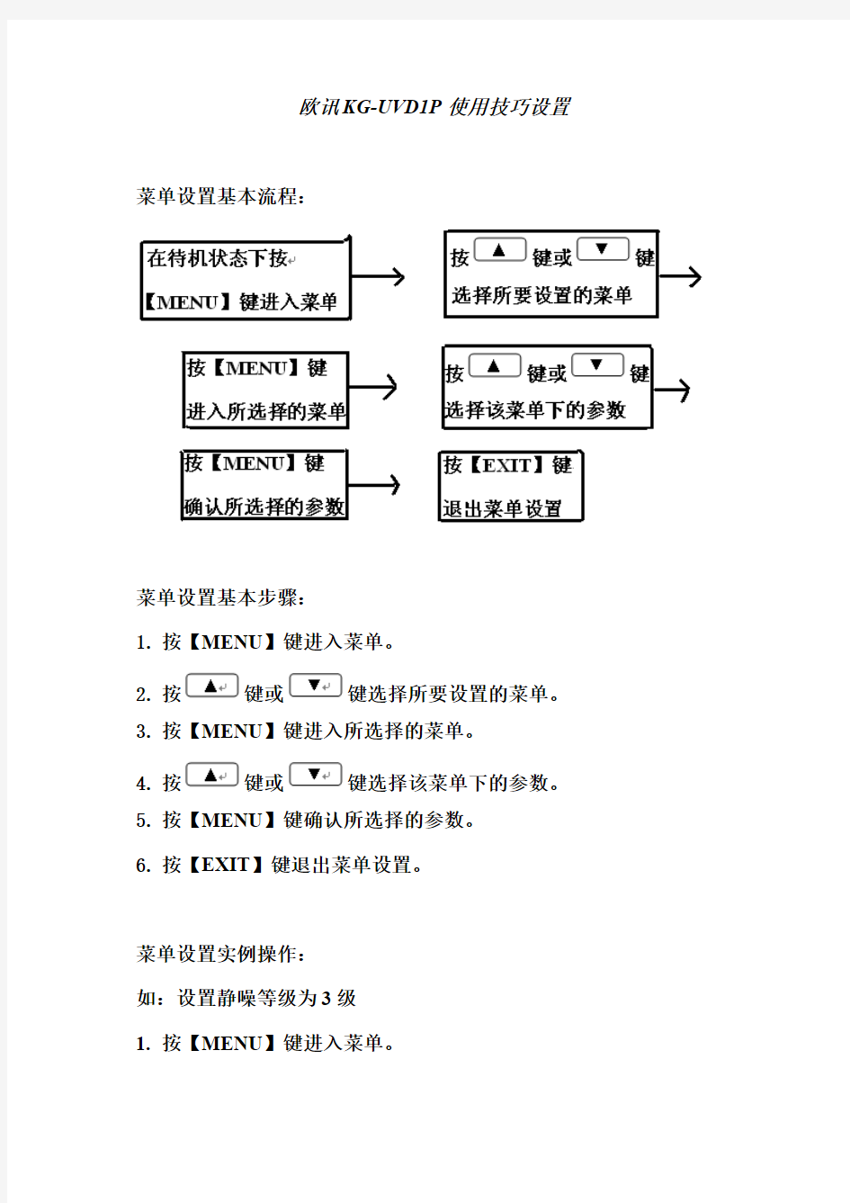 欧讯对讲机KG-UVD1P使用技巧设置