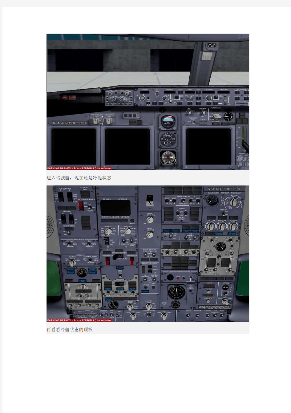 微软模拟飞行教程之B737 冷仓启动图片解说