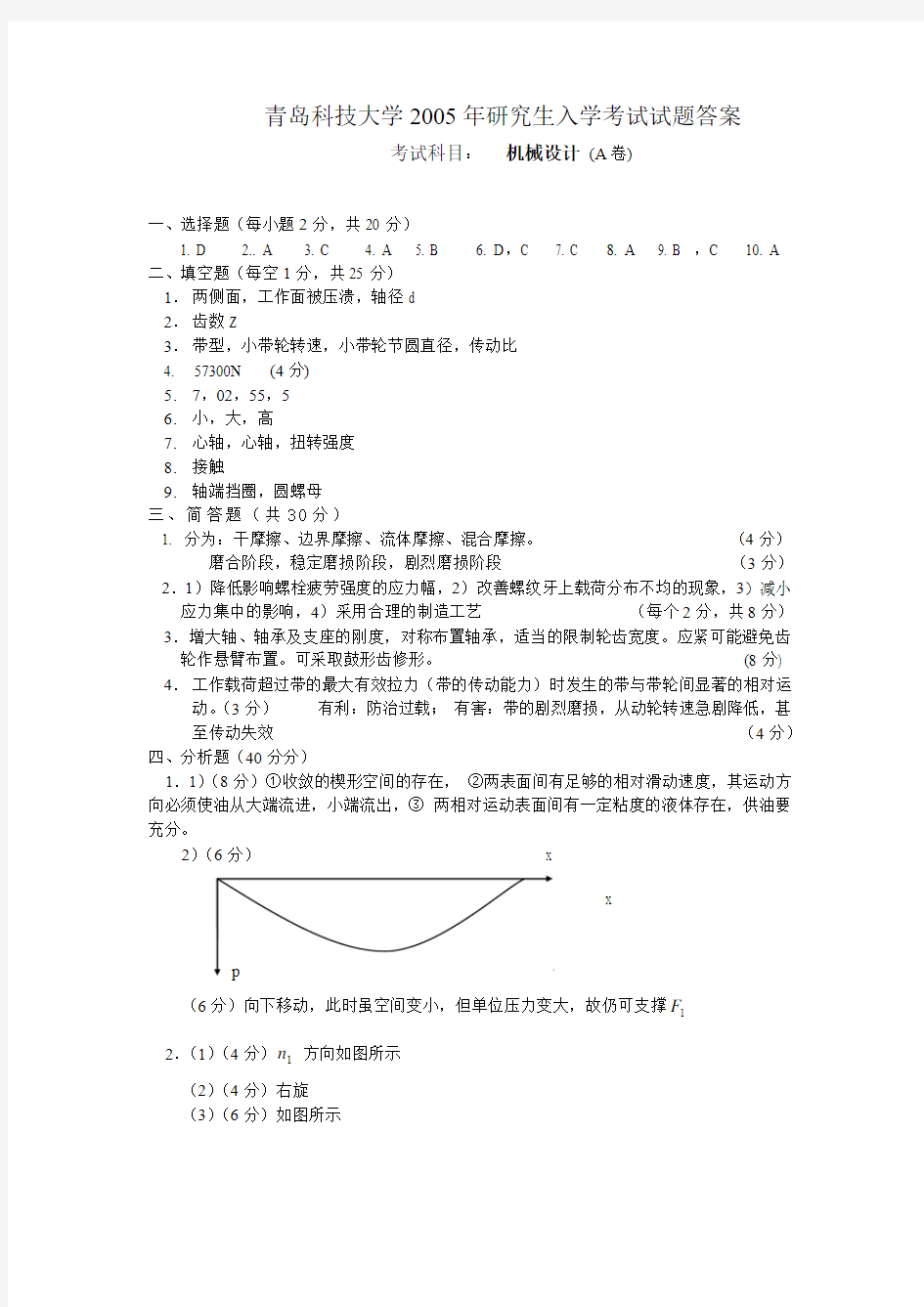 青岛科技大学—机械设计答案