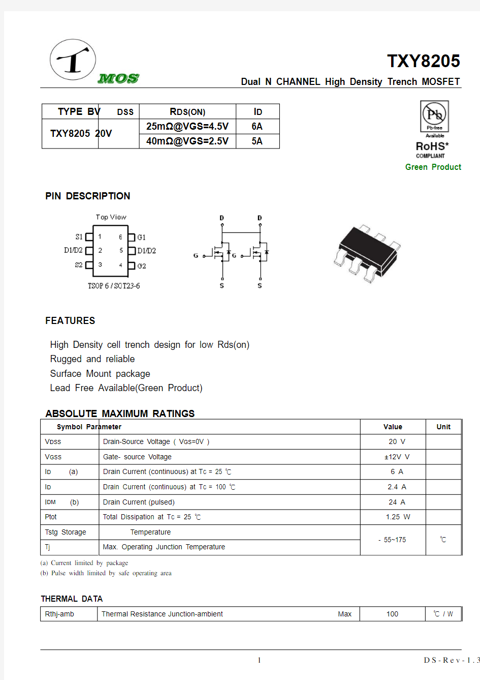 sot23-6封装的双MOS