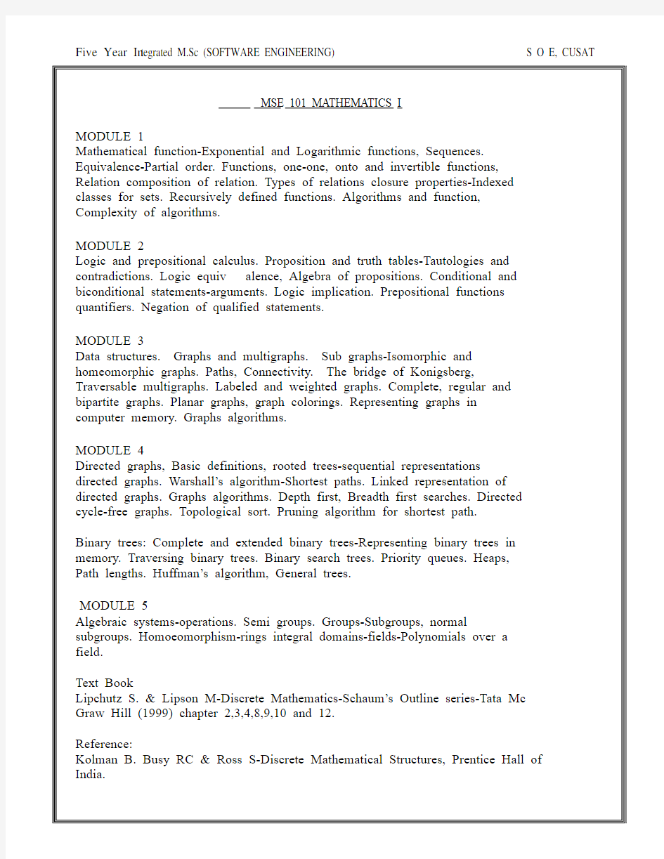 MODULE 1 Mathematical function-Exponential and Logarithmic functions, Sequences.