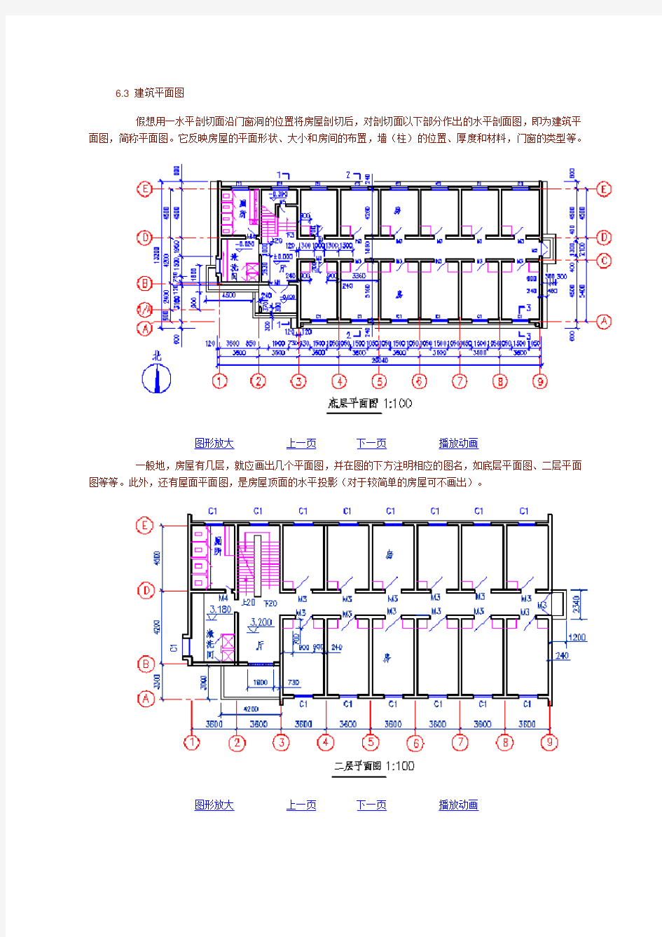 建筑平面图立面图-剖面图