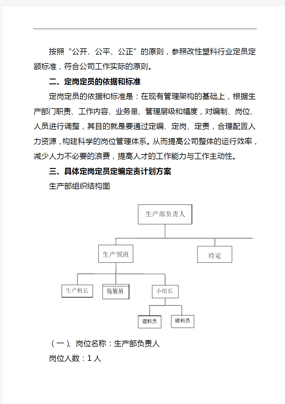 定岗定员定编定责计划方案讲解