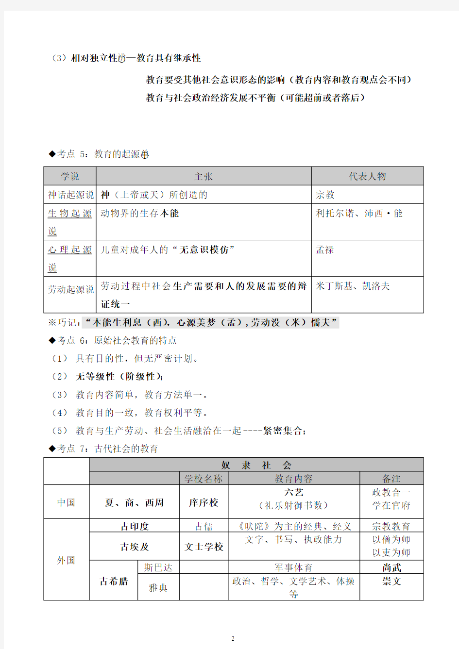 2019年教师资格证小学《教育知识与能力》考试必考知识点整理