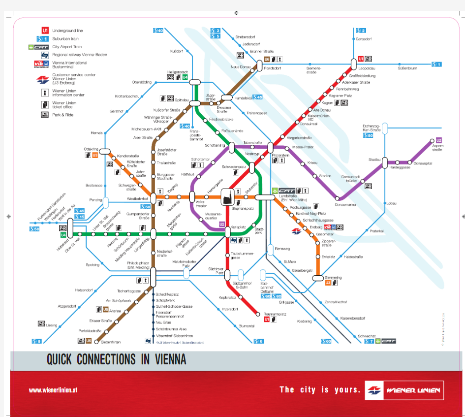 维也纳市区地铁图 高清 官方下载