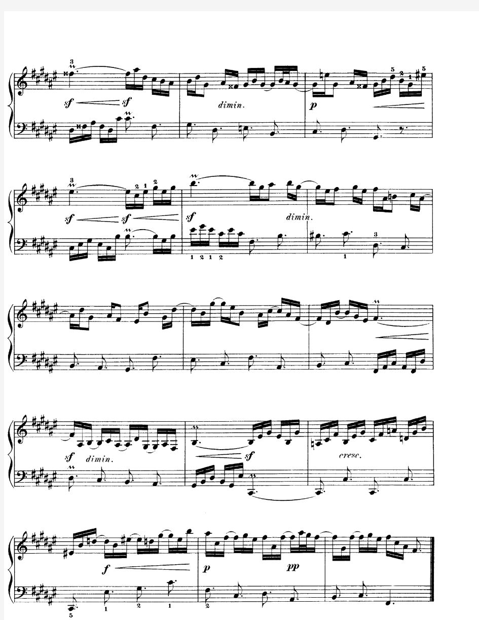 巴赫十二平均律 上册上卷13 第十三首 升F大调,BWV858 前奏曲 含赋格 Pre fug