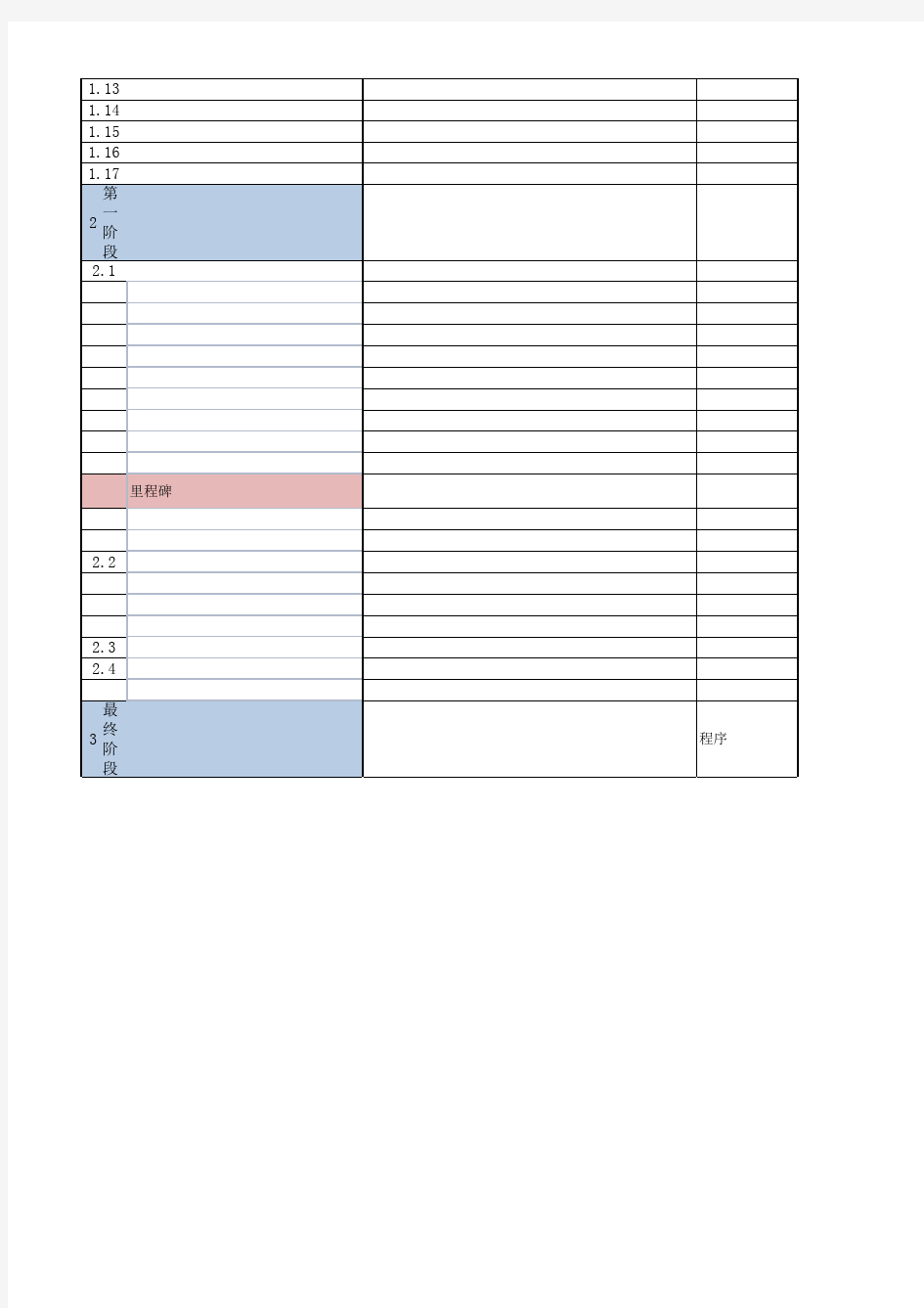 项目计划制定模板-Excel甘特图