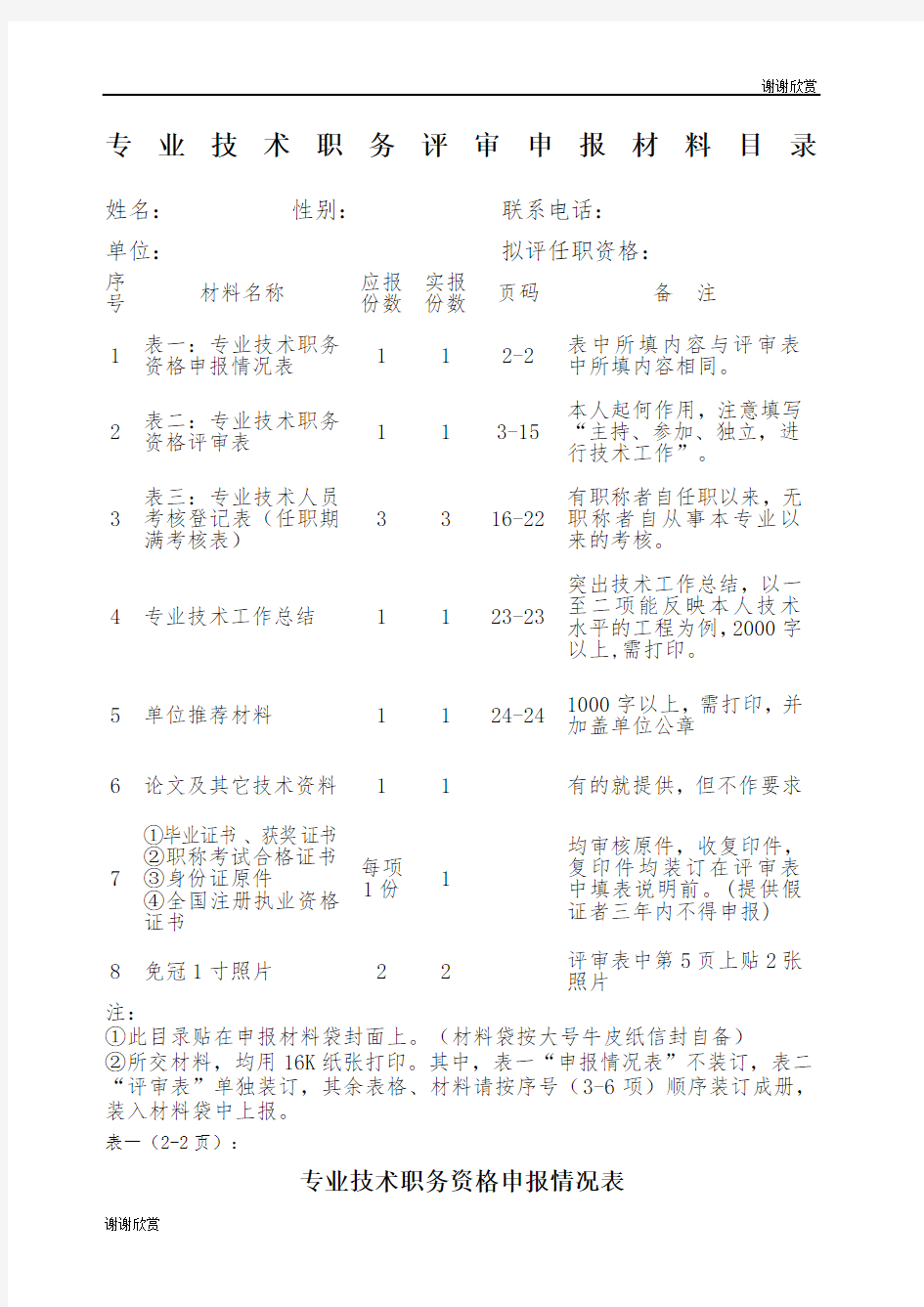 建筑工程职称评审表格中级.docx