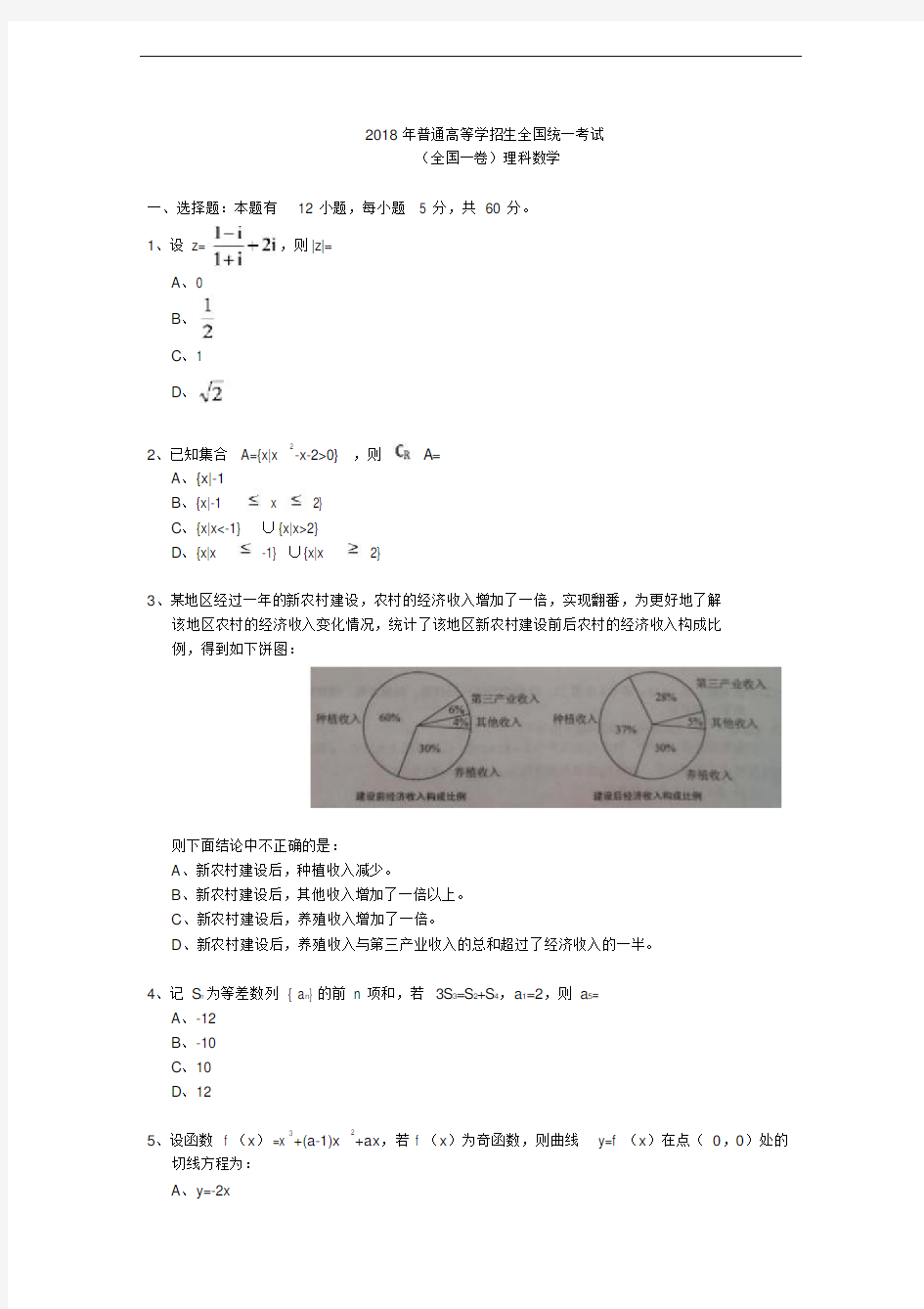 全国Ⅰ理科数学高考真题