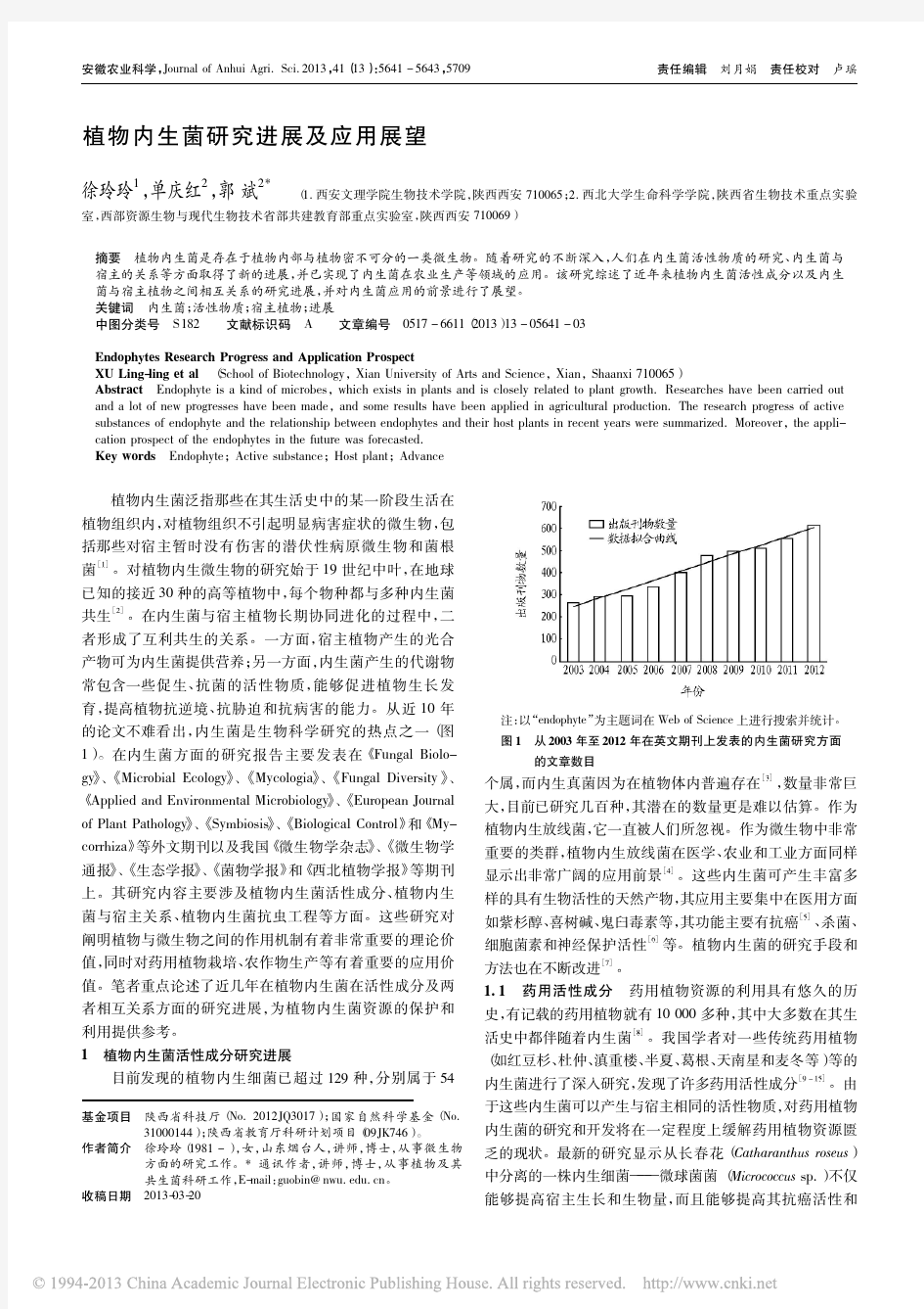 植物内生菌研究进展及应用