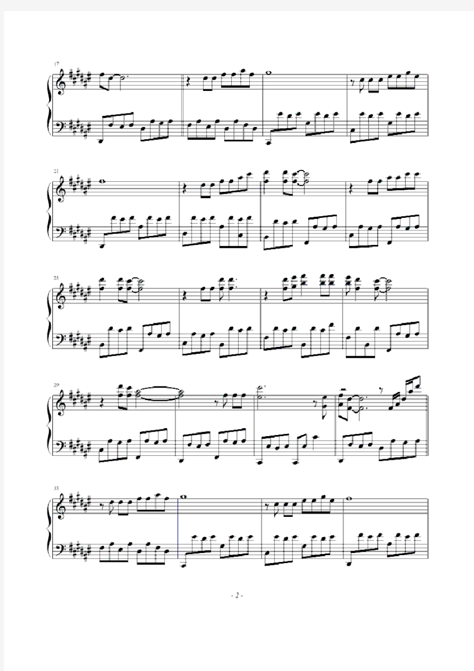 保罗西蒙 -The Sound of Silence-(寂静之声)钢琴曲谱