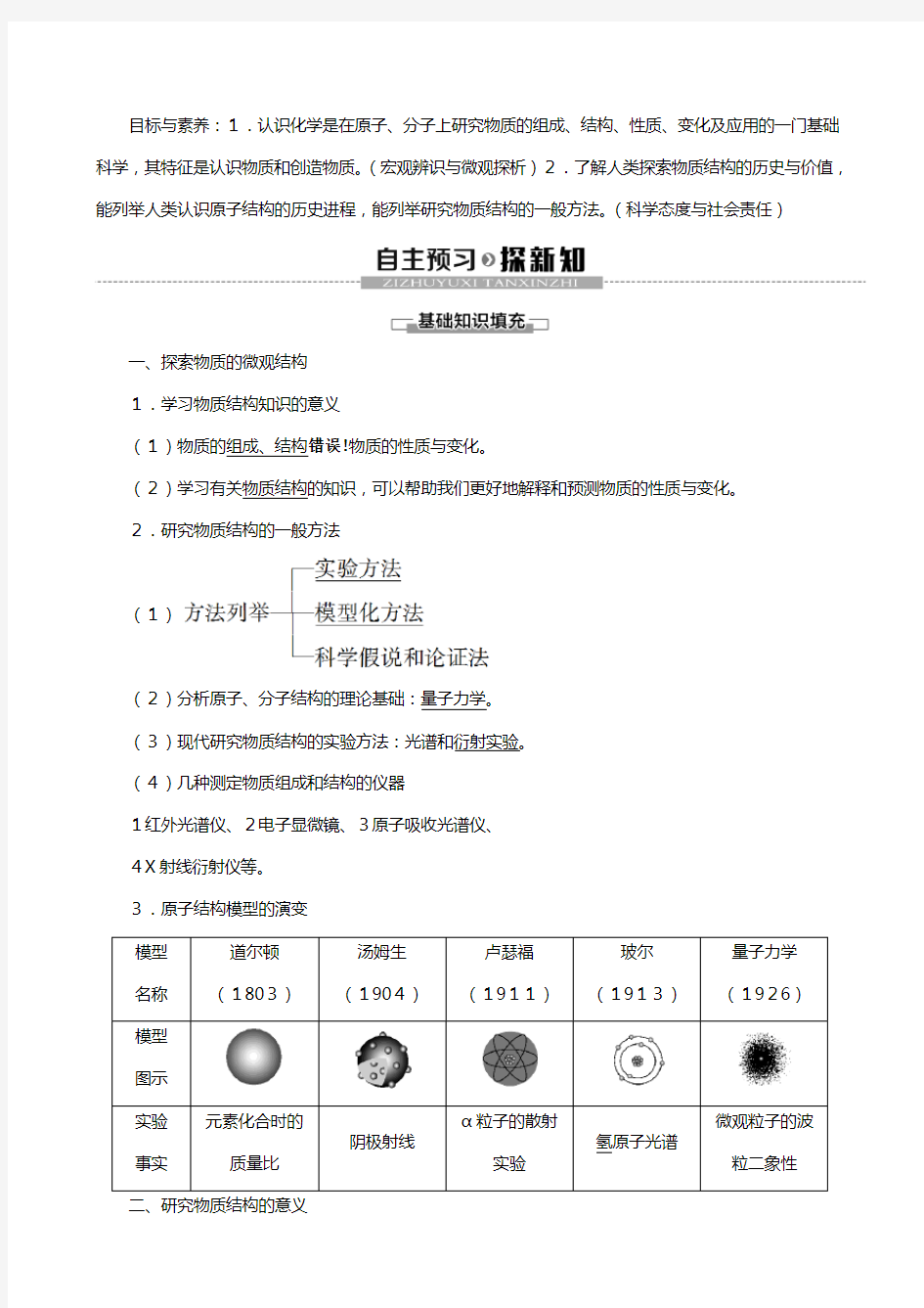 苏教版高中化学专题揭示物质结构的奥秘教案选修