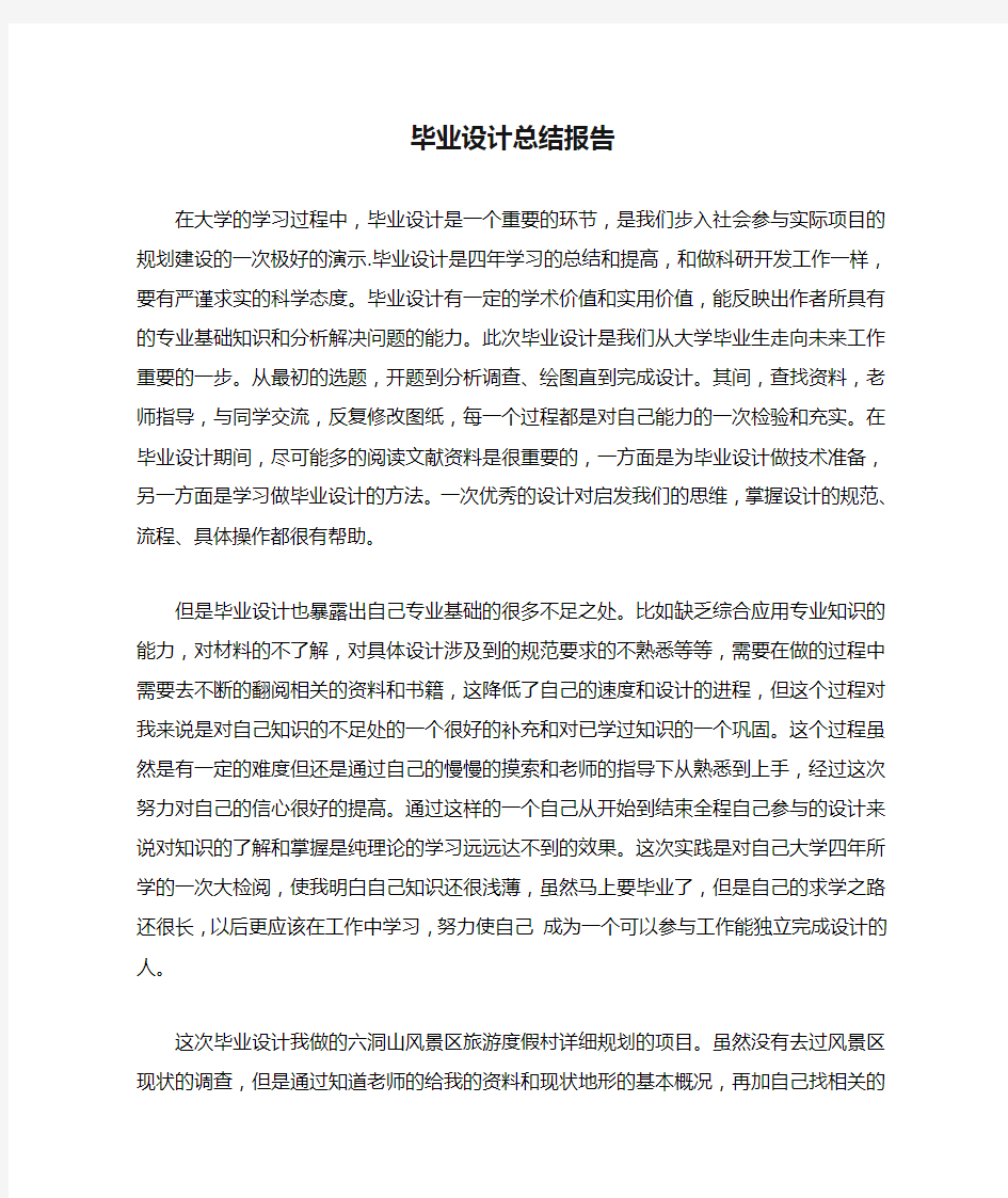 毕业设计总结报告