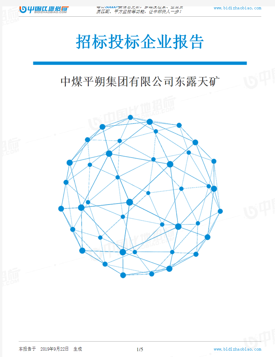 中煤平朔集团有限公司东露天矿_中标190922