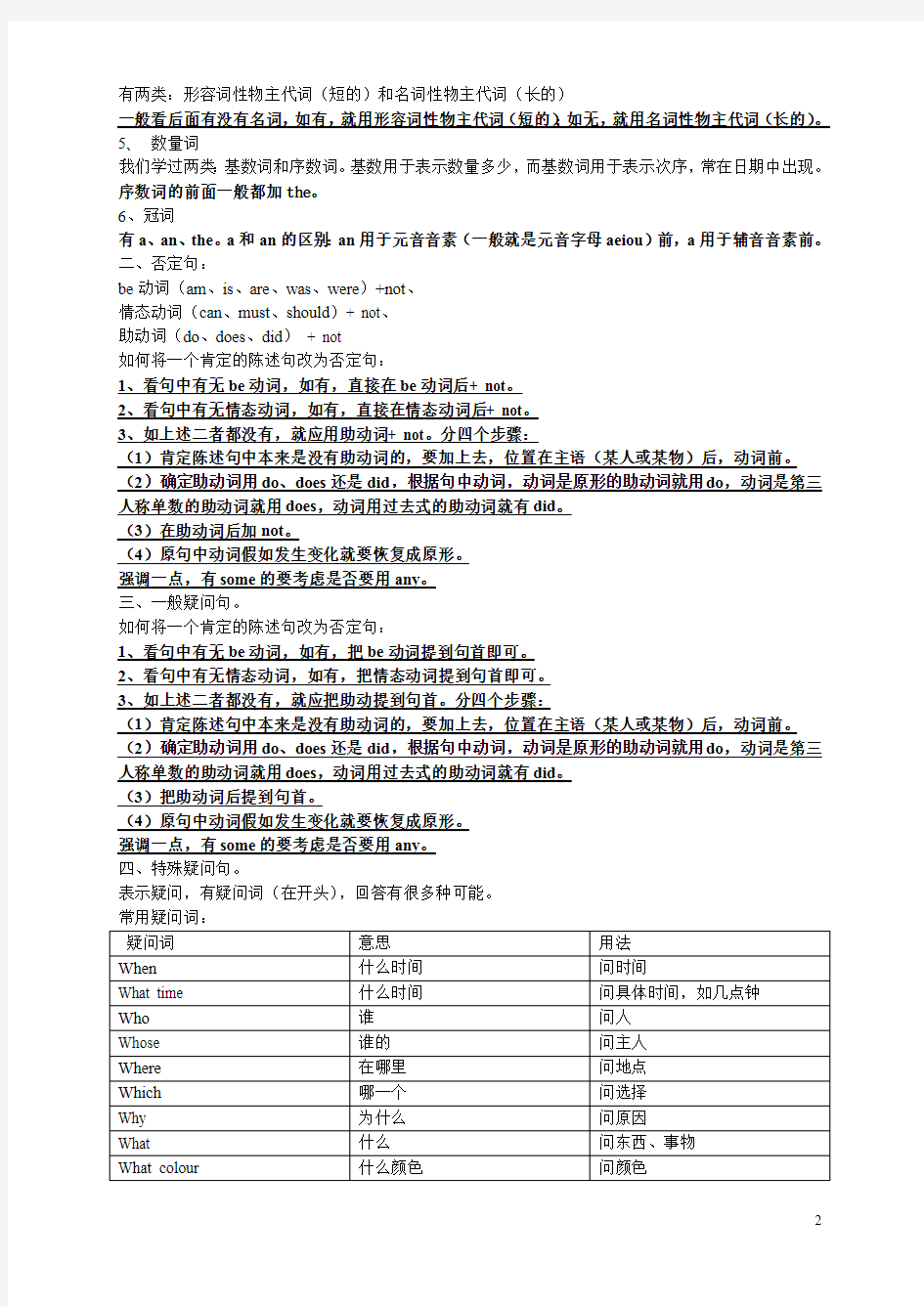 (完整版)小学英语语法知识汇总(最新整理)