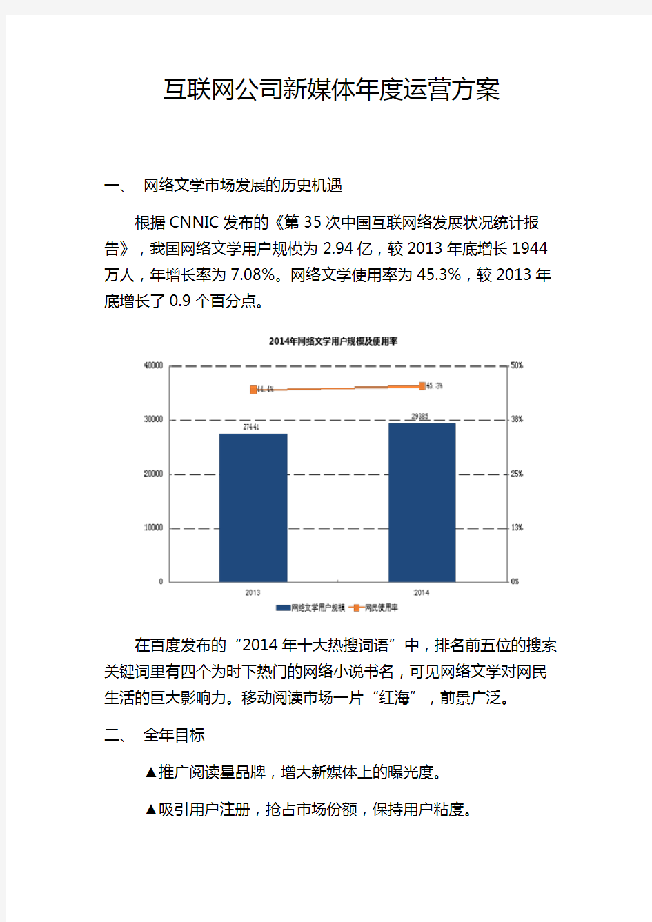 互联网公司新媒体运营方案