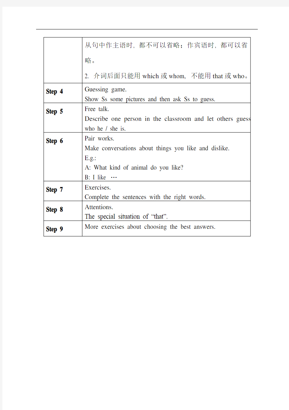 九年级英语上册Unit 9 Grammar Focus 教案设计