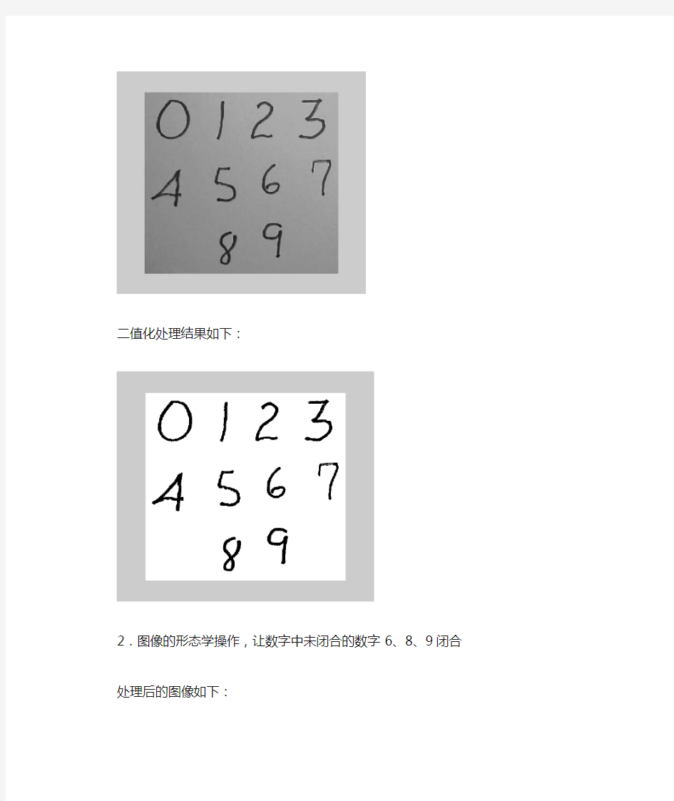 手写数字识别的流程