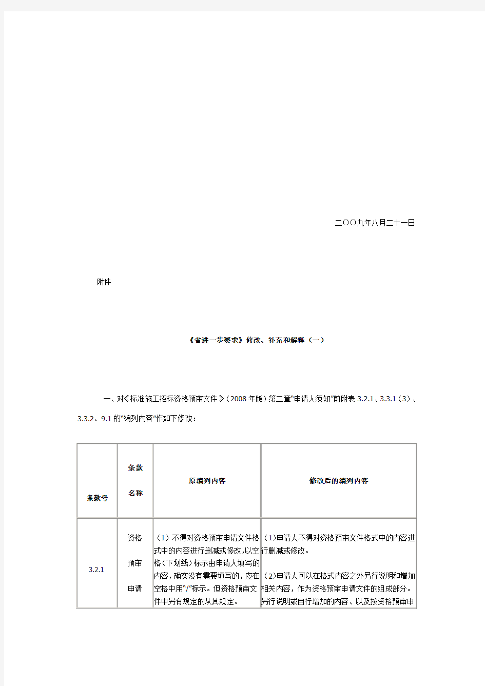 四川省发展和改革委员会关于印发《省进一步要求》修改、补充和解释(一)的通知