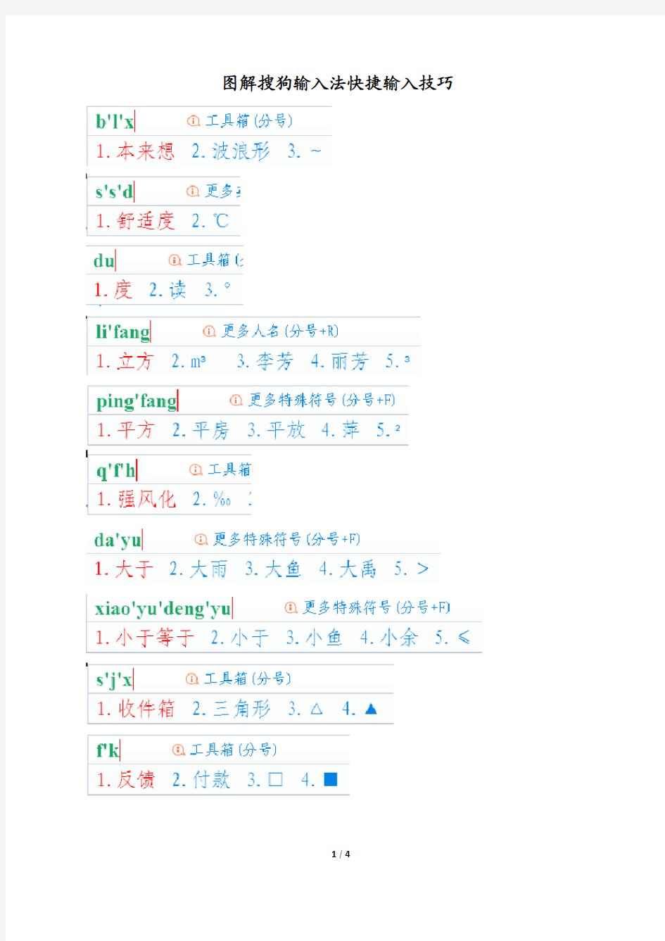 图解搜狗输入法快捷输入技巧