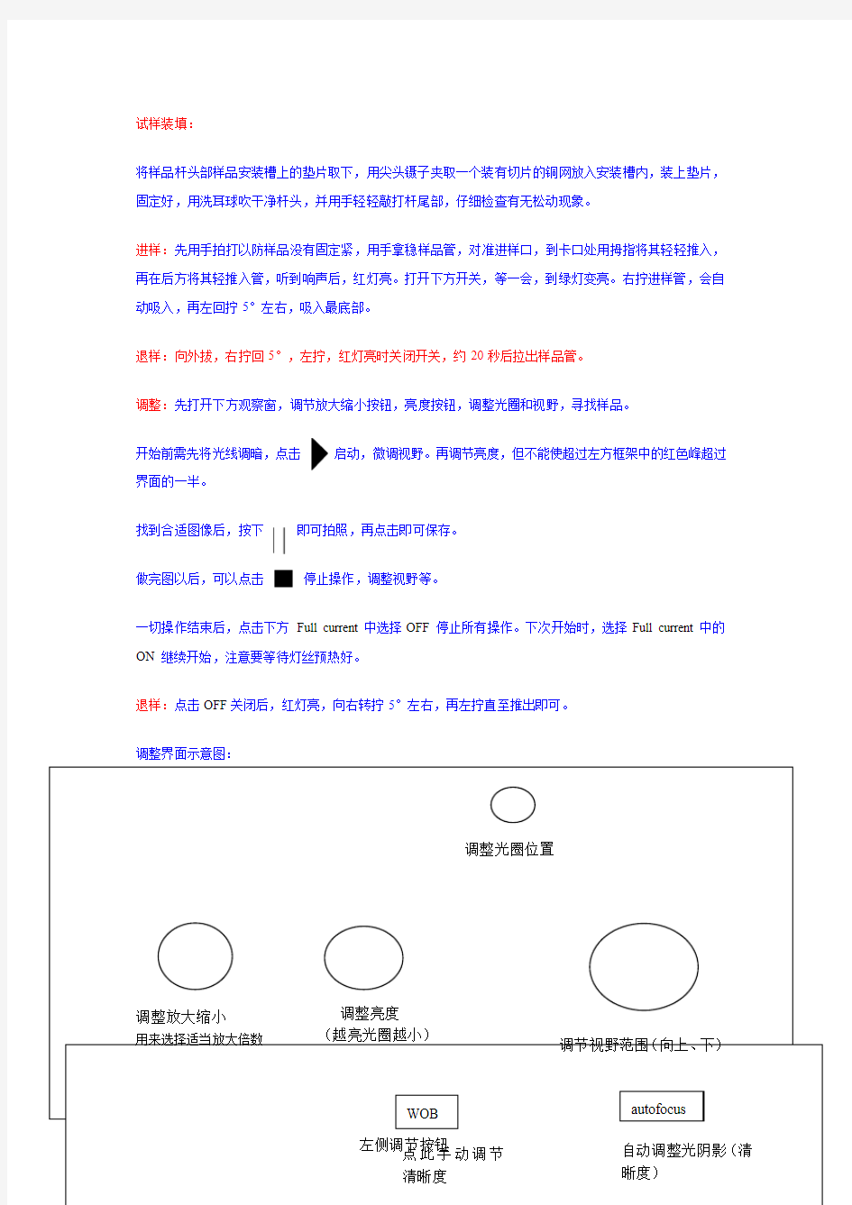 透射电镜操作规程