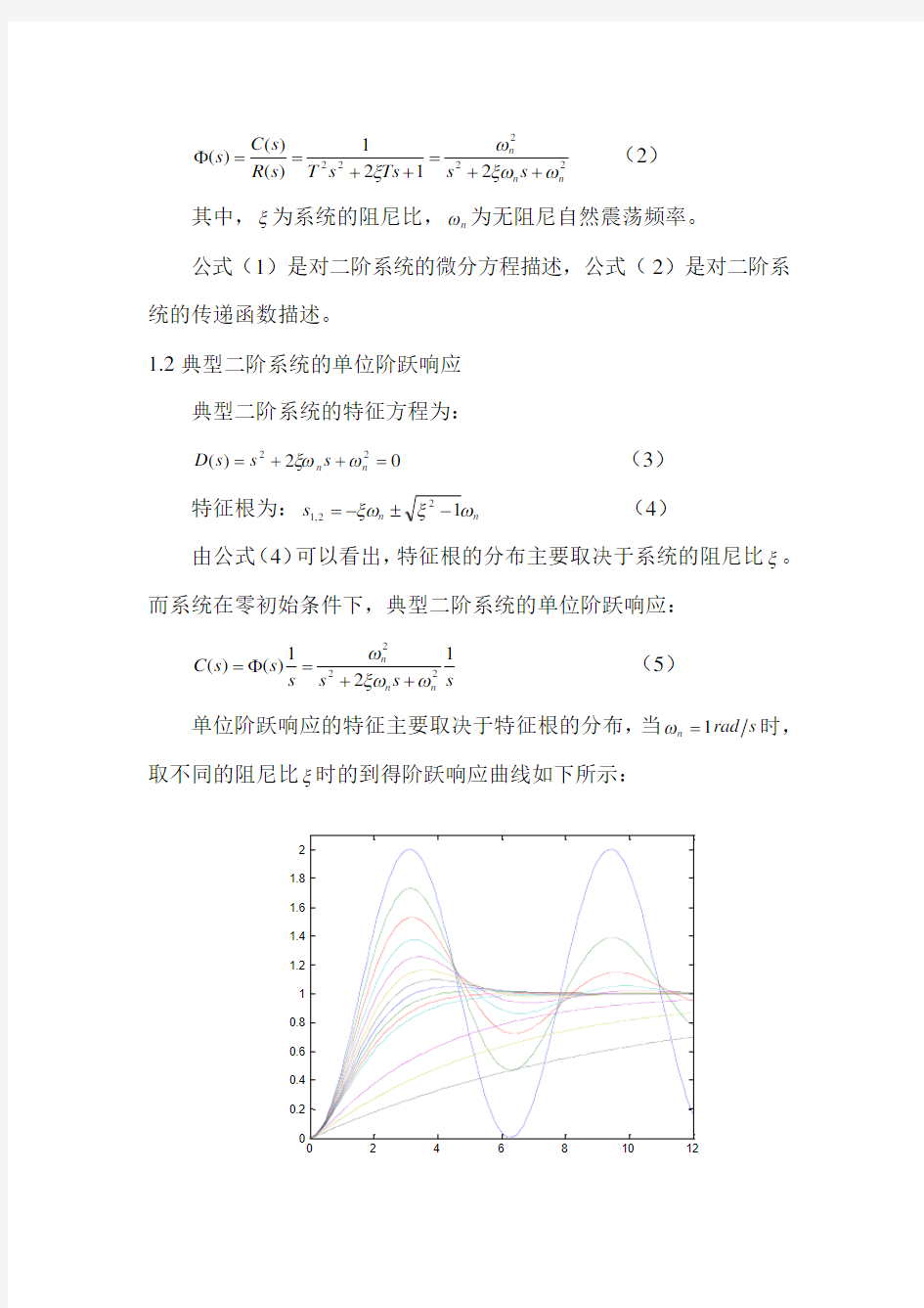 基于MATLAB的二阶系统分析