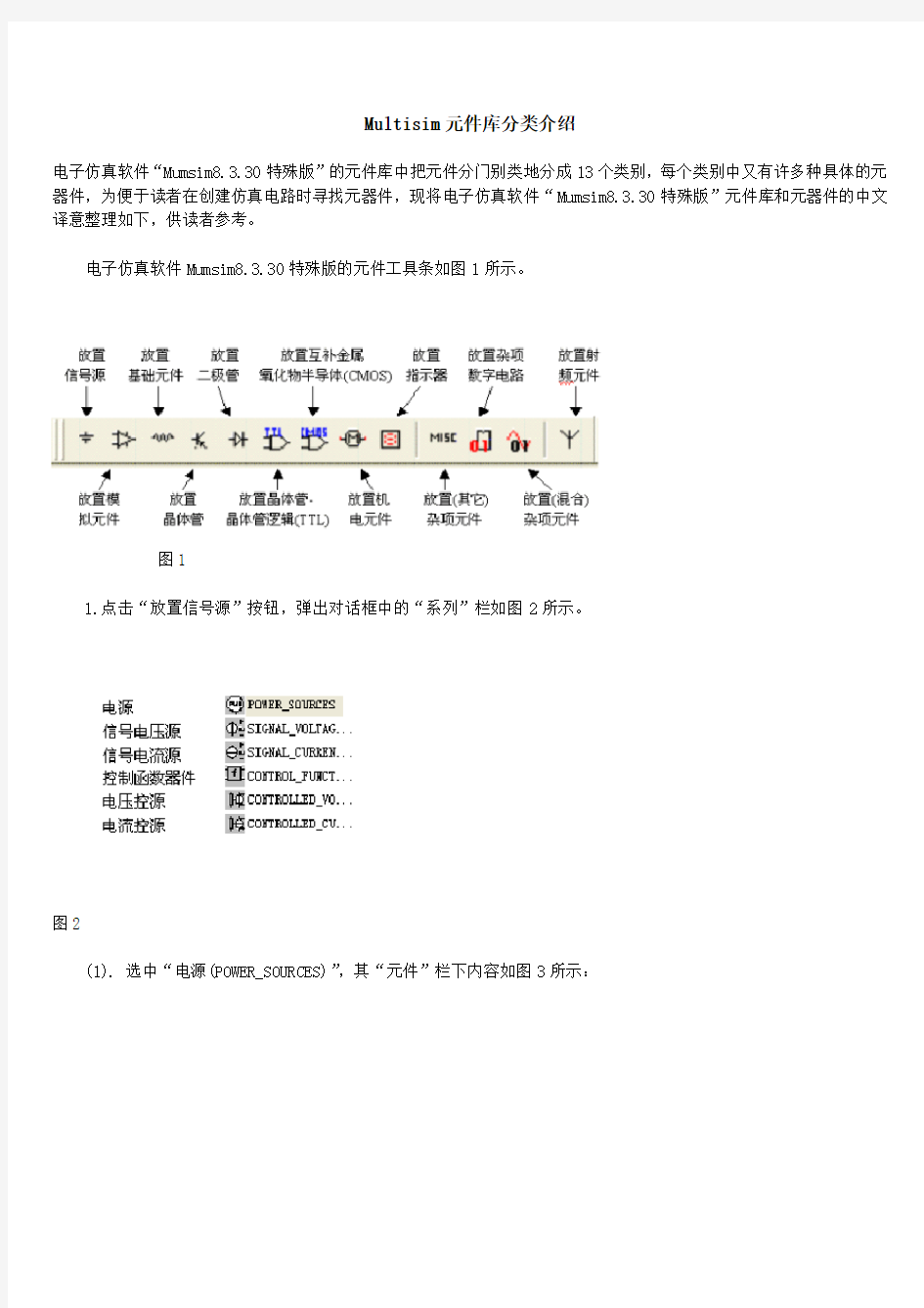 multisim元件对照表