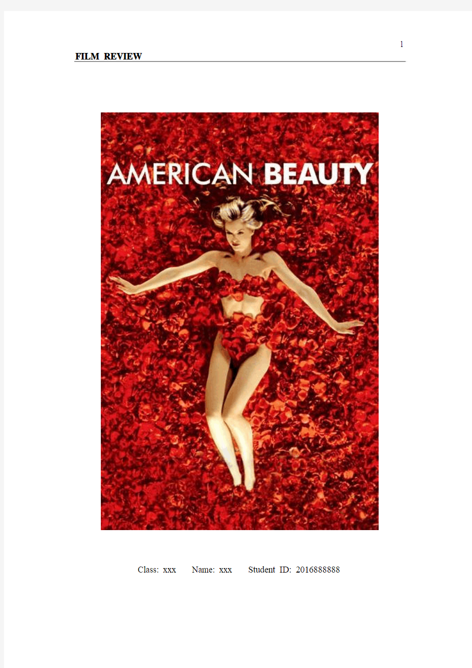 Film Review-American Beauty