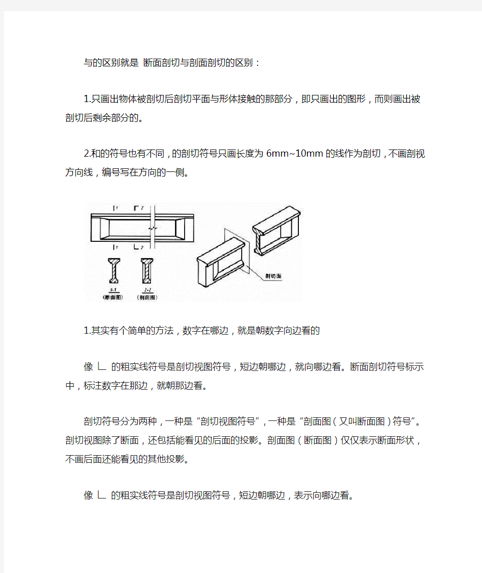 剖面图与断面图的区别