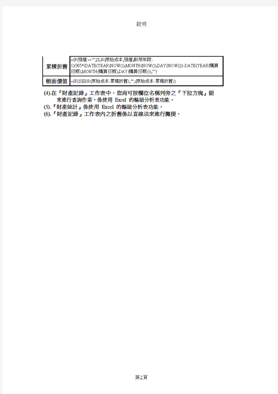 有限公司固定资产管理统计表