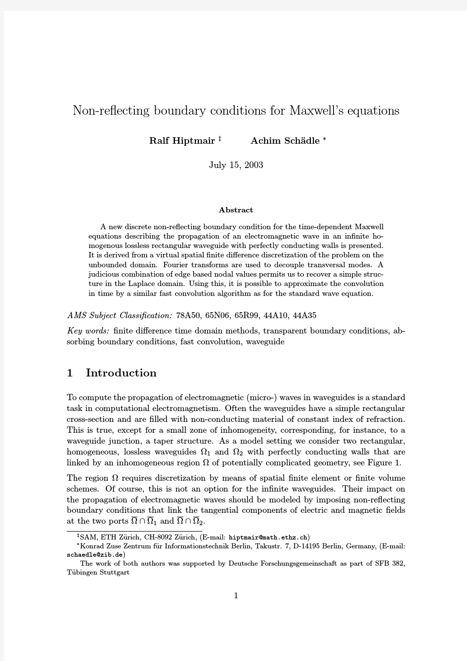 Non-reflecting boundary conditions for Maxwell’s equations