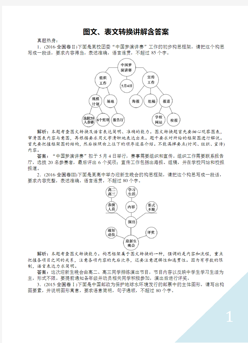 图文表文转换讲解+练习(含答案解析)