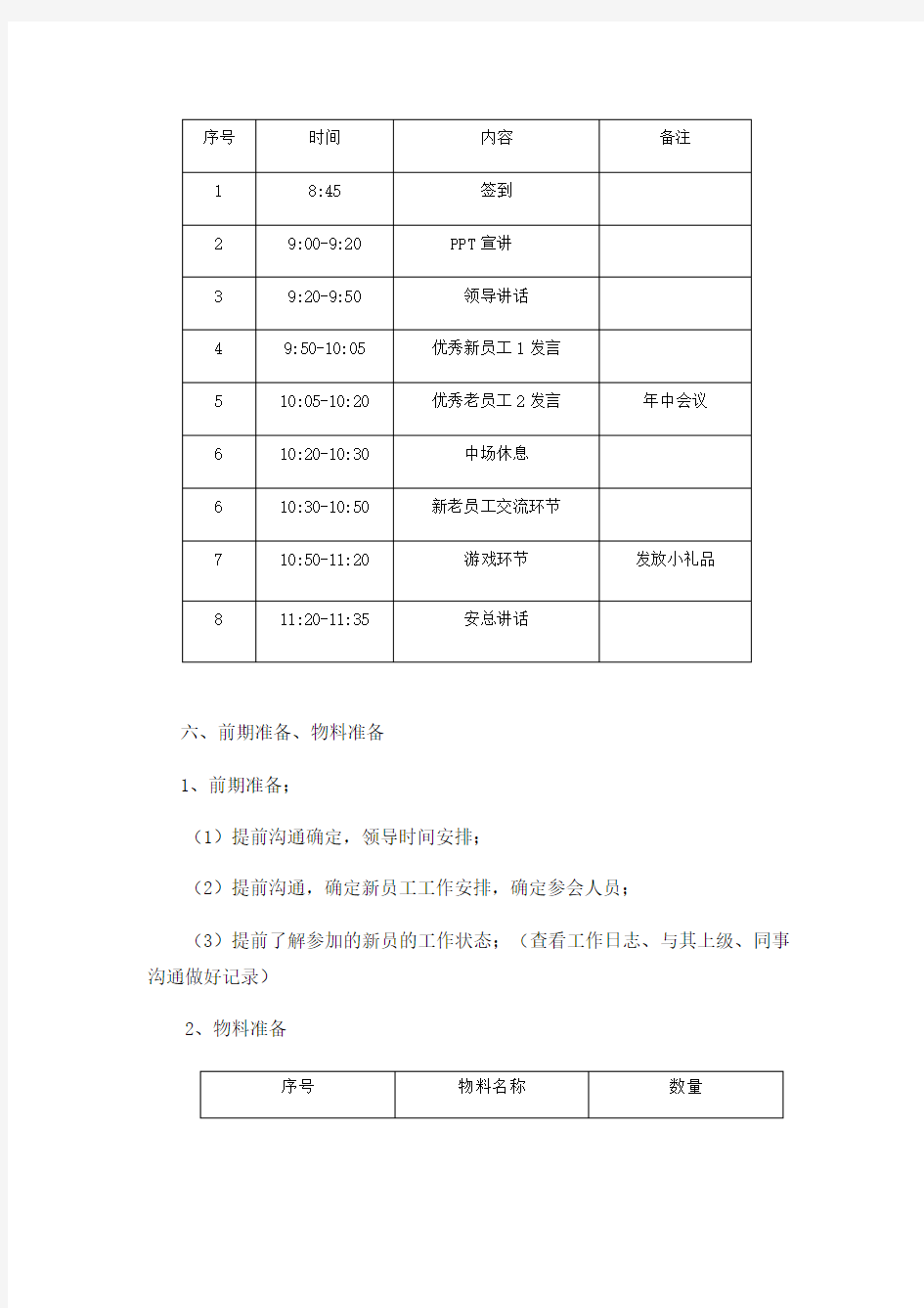 新员工座谈会方案