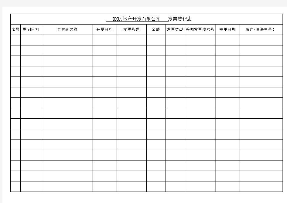 新发票登记台账