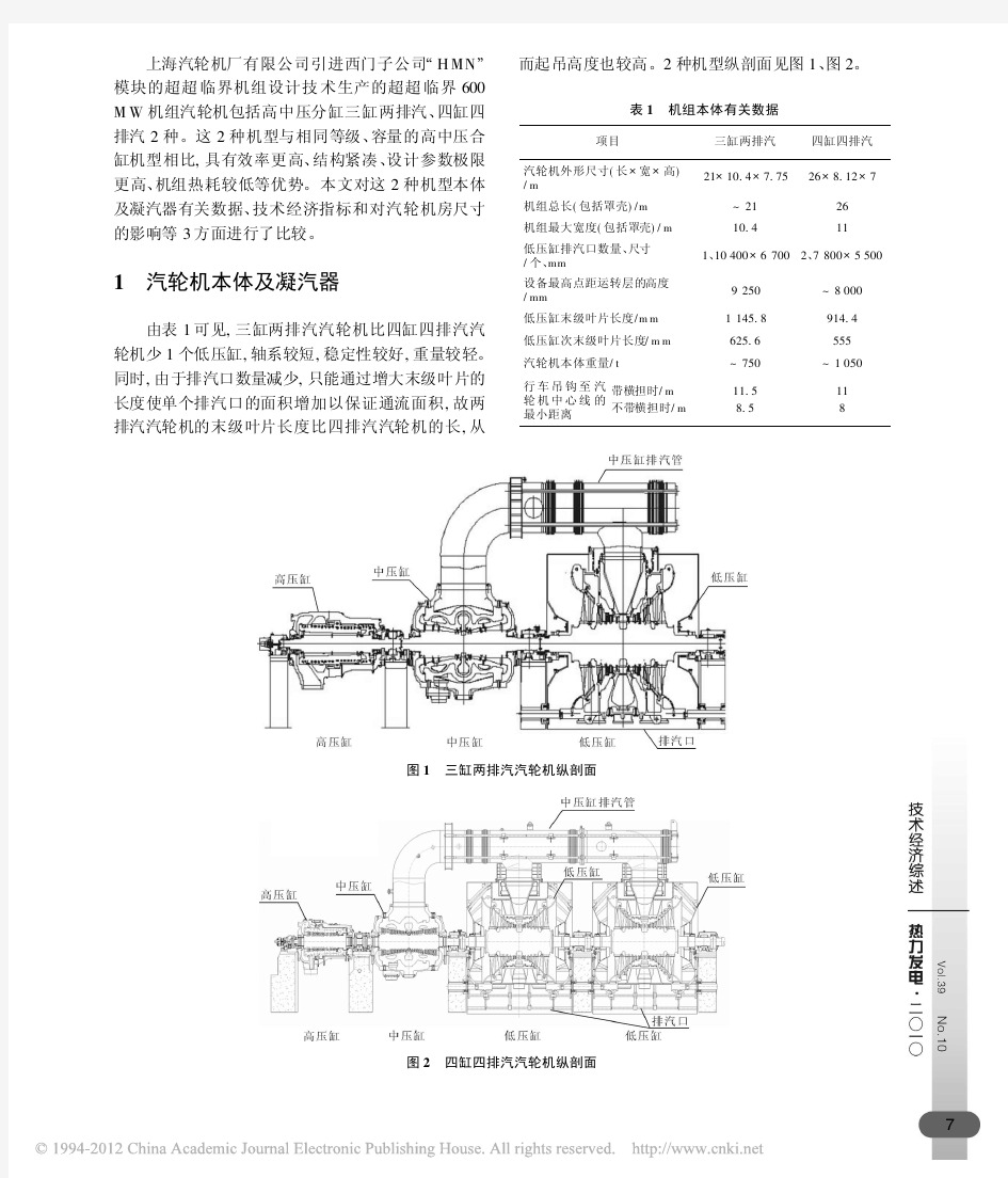 2种超超临界660MW机组汽轮机比较