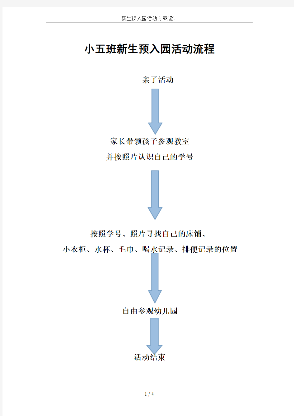 新生预入园活动方案设计