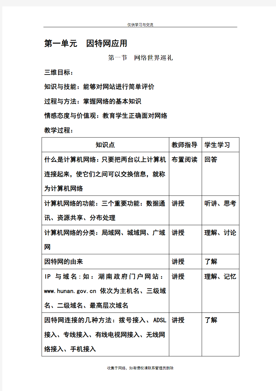 最新信息技术七年级下册教案全集