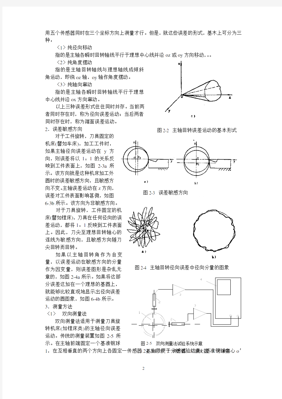 主轴回转精度的测定