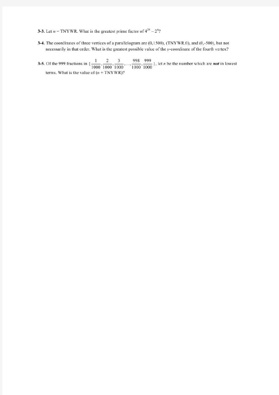 2010-2012美国数学大联盟杯赛斯坦福团体决赛6 7年级接力赛试题